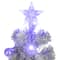 4ft. Pre-Lit Medium White Iridescent Fiber Optic Artificial Christmas Tree with Blue LED Lights